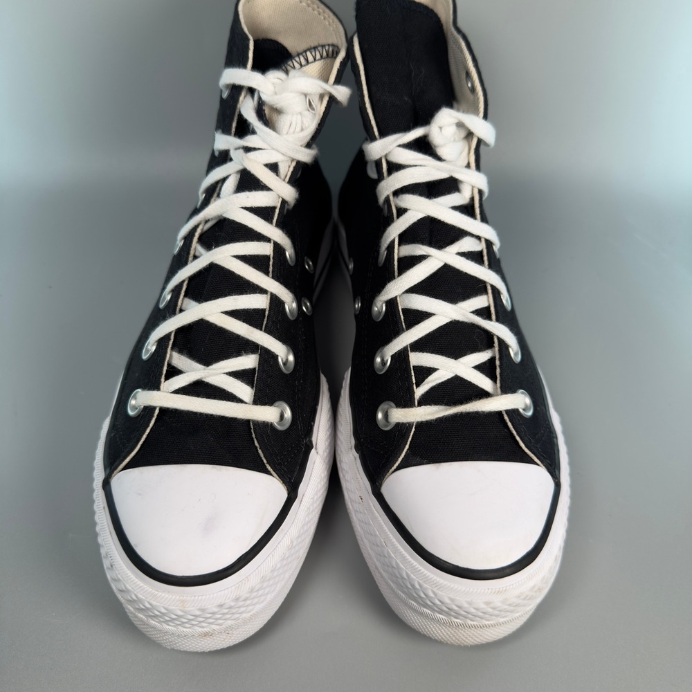 Converse Chuck Taylor All Star Lift Platform Womens 8 Hi Top Black White Lace Up - Picture 3 of 16